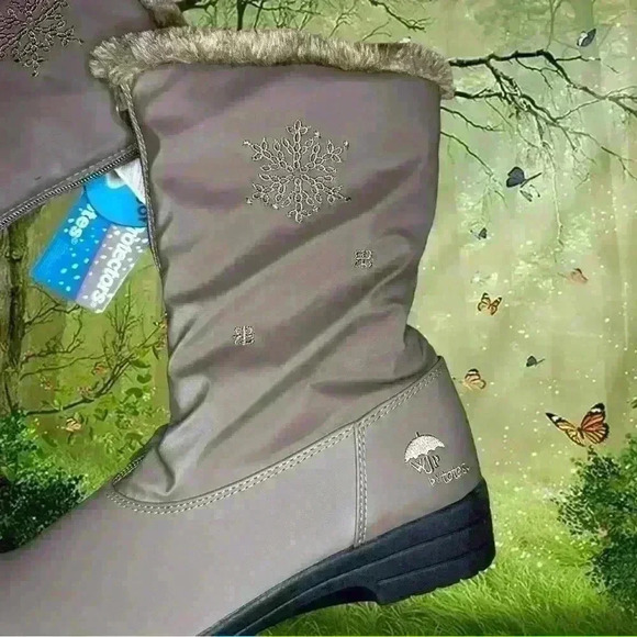 Totes Snowflake Waterproof Winter Boots - Picture 2 of 9